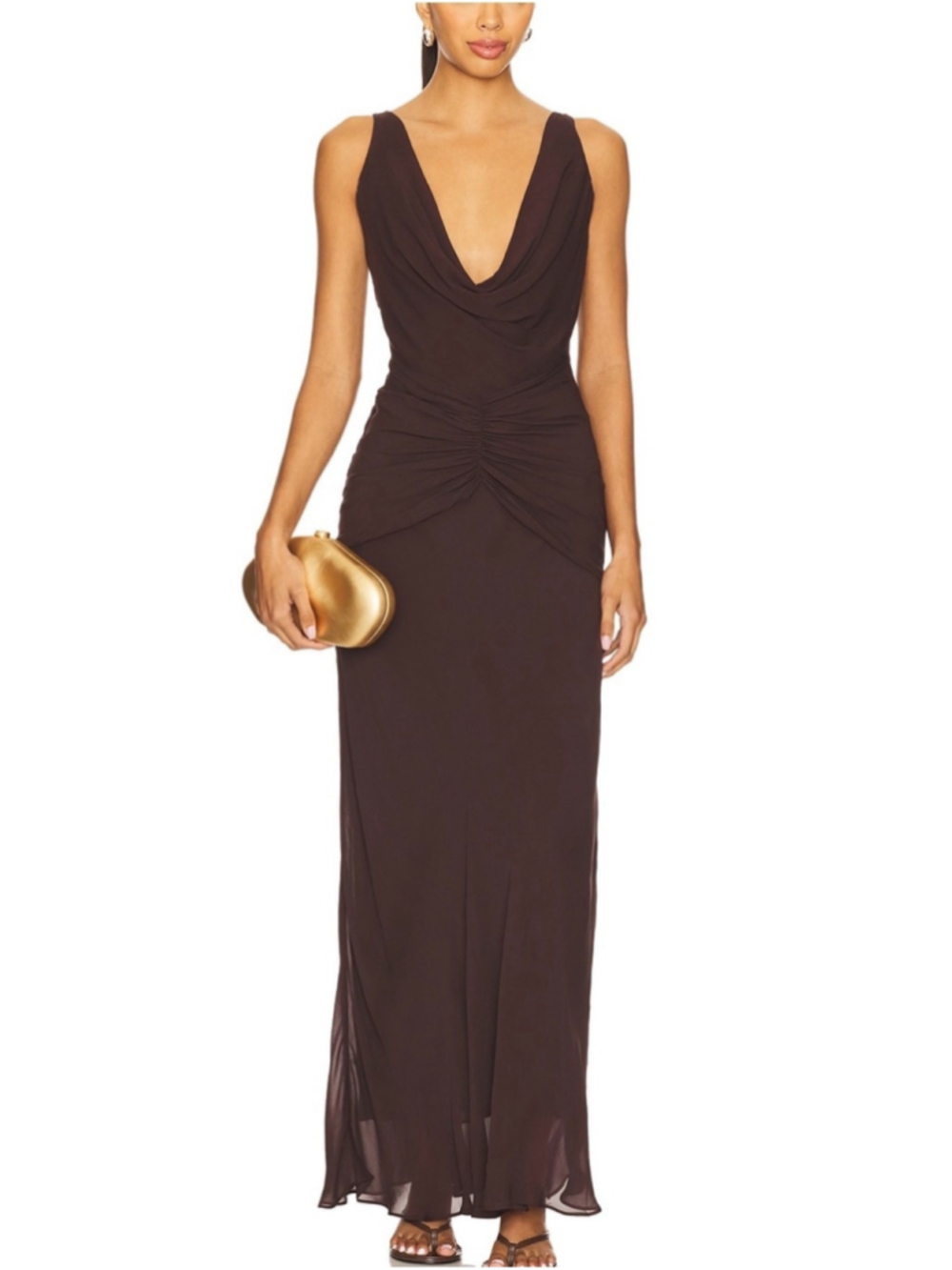 NICHOLAS Calia Maxi Dress, Cacao